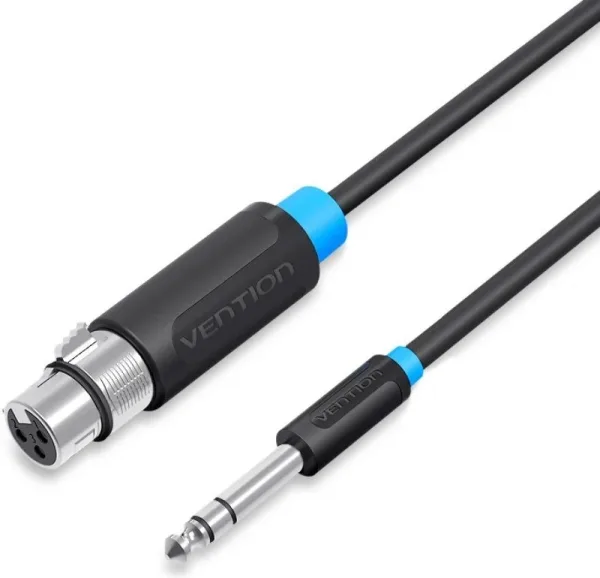Cable Audio Estereo Jack 6.5/M Xlr/H 2 M Negro Vention