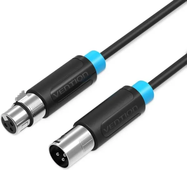 Cable Audio Estereo Xlr/M Xlr/H 2 M Negro Vention