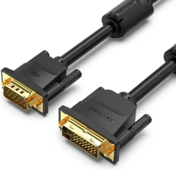 Conversor DVI-I/M a VGA/M 1 M Negro Vention