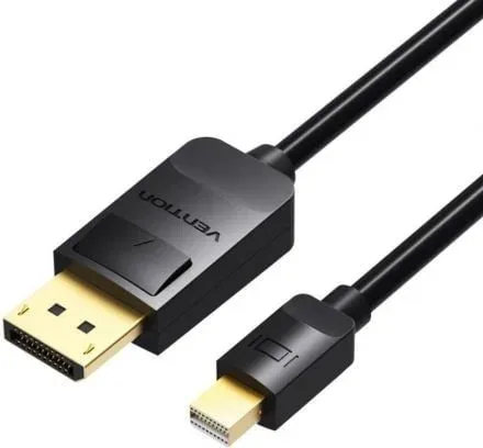 Cable DisplayPort Vention HAABI/ Mini DisplayPort Macho - DisplayPort Macho/ 3m/ Negro