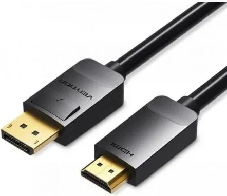 Cable Conversor Vention HADBI/ DisplayPort Macho - HDMI Macho/ 3m/ Negro