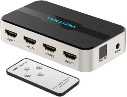Duplicador HDMI Vention AFJH0/ 3x HDMI Hembra - HDMI Macho / 1x Audio