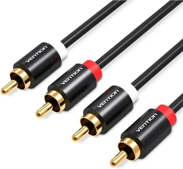CABLE AUDIO ESTEREO 2xRCA/M 2xRCA/M 2 M NEGRO VENTION