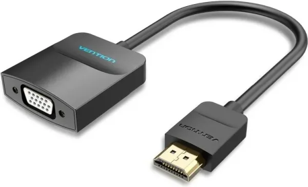 Conversor HDMI/M a VGA/H Jack 3.5/H 0.15 M Negro Vention