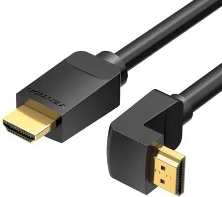 Cable HDMI 2.0 4K Acodado Vention AAQBH/ HDMI Macho - HDMI Macho/ 2m/ Negro