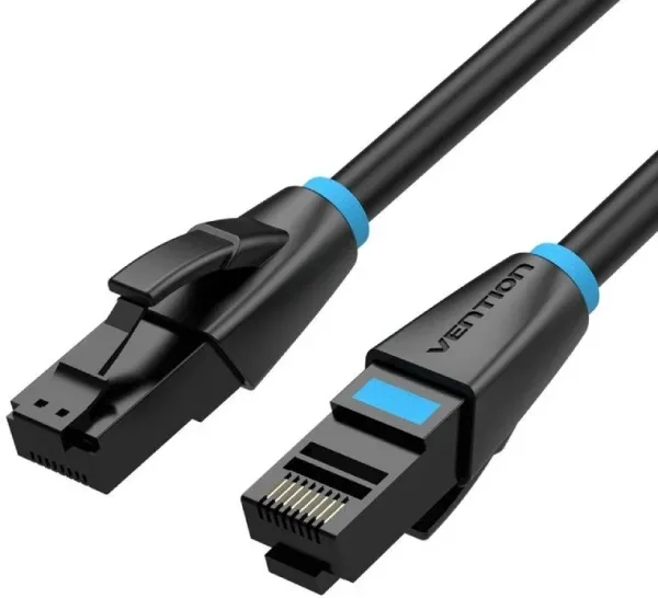 Cable de Red Latiguillo Rj45 Utp Cat6A Awg26 8 M Negro Vention