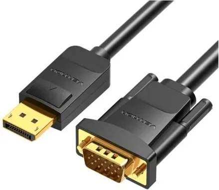 Cable Conversor Vention HBLBG/ DisplayPort Macho - VGA Macho/ 1.5m/ Negro