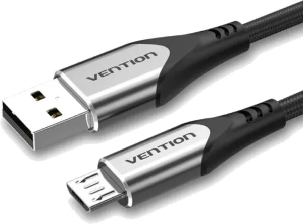 Cable USB 2.0 a Micro USB M-M 0.5 M Gris Vention