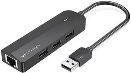 Hub USB 2.0 Vention CHPBB/ 3xUSB/ 1xMicro USB PD/ 1xRJ45