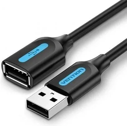 Cable Alargador USB 2.0 Vention CBIBJ/ USB Macho - USB Hembra/ 480Mbps/ 5m/ Negro