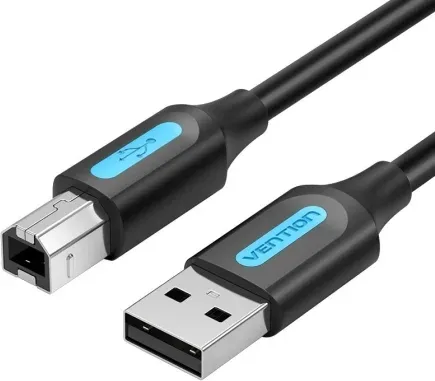 Cable USB 2.0 Impresora Vention COQBN/ USB Tipo-B Macho - USB Macho/ 480Mbps/ 15m/ Negro