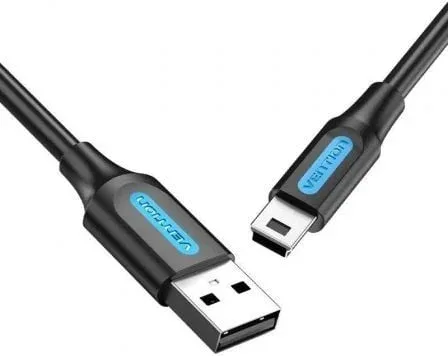 Cable USB 2.0 Vention COMBF/ USB Macho - MiniUSB Macho/ 480Mbps/ 1m/ Negro
