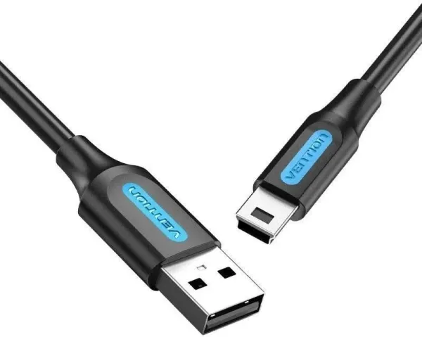 Cable USB 2.0 Mini USB/M a USB/M 3 M Negro Vention