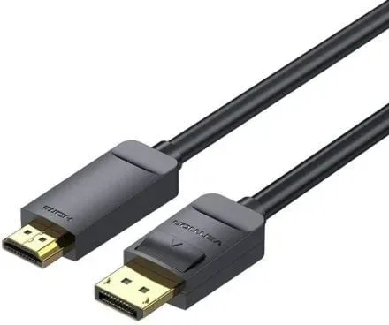 Cable Conversor Vention HAGBI/ DisplayPort Macho - HDMI 4K Macho/ 3m/ Negro