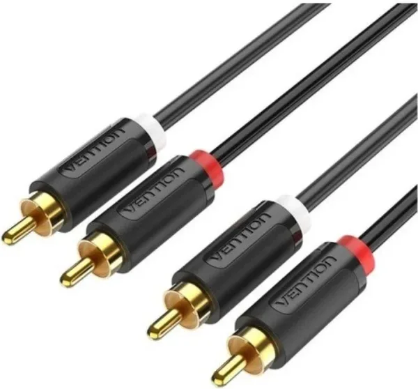 CABLE AUDIO ESTEREO 2xRCA/M - 2xRCA/M 2 M NEGRO VENTION