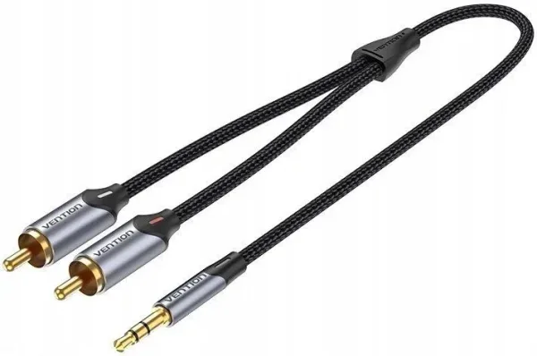 CABLE AUDIO ESTEREO JACK 3.5/M 2xRCA/M 3 M GRIS VENTION