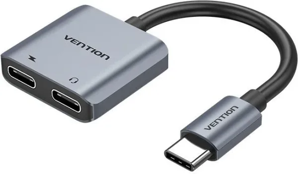 CONVERSOR USB-C/M A 2x USB-C/H GRIS VENTION