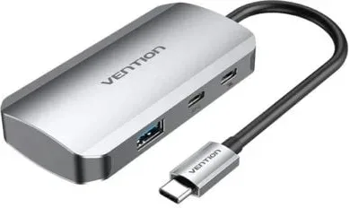 Hub USB Tipo-C Vention TNDHB/ 3xUSB/ 1xUSB Tipo-C/ 1xUSB Tipo-C PD