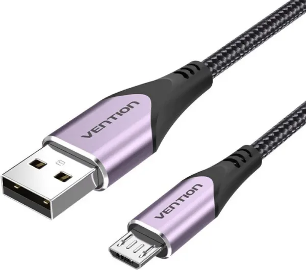 Cable USB 2.0 a Micro USB M-M 2 M Purpura Vention