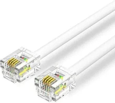 Cable de Teléfono RJ11 6P4C Vention IQBWH/ 2m/ Blanco