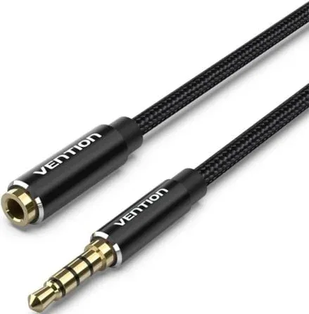 Cable Estéreo Vention BHCBH/ Jack 3.5 Macho - Jack 3.5 Hembra/ 2m/ Negro