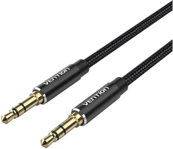 Cable Audio Estereo Jack 3.5/M Jack 3.5/M 0.5 M Negro Vention