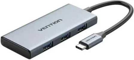 Docking USB Tipo-C Vention TOOHB/ 1xHDMI 4K/ 3xUSB/ 1xLector Tarjetas/ Gris
