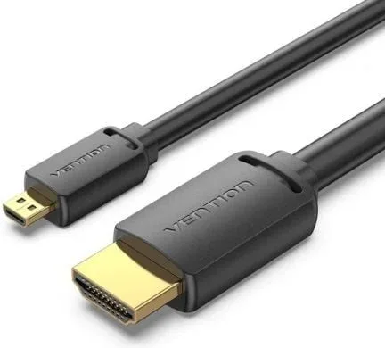 Cable Micro HDMI 2.0 4K Vention AGIBF/ HDMI Macho - Micro HDMI Macho/ 1m/ Negro