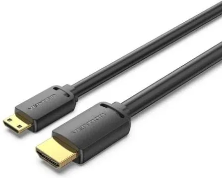 Cable HDMI 4K Vention AGHBG/ HDMI Macho - Mini HDMI Macho/ 3m/ Negro