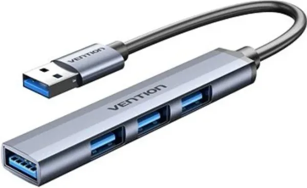 Hub USB 3.0 Vention CKOHB/ 4xUSB/ Gris