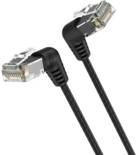 Cable de Red Latiguillo Acodado Rj45 Utp Cat6A Awg32 1.5 M Negro Vention
