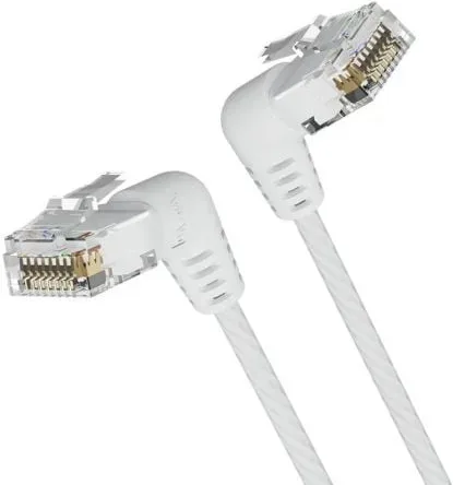 Cable de Red RJ45 UTP Vention IBOWD Cat.6A/ 50cm/ Cabeza Rotatoria 360º/ Blanco