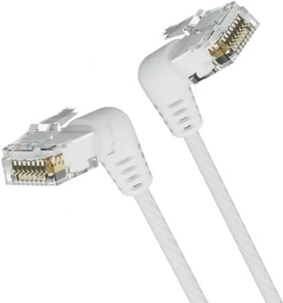 Cable de Red Latiguillo Acodado Rj45 Utp Cat6A Awg32 1.5 M Blanco Vention