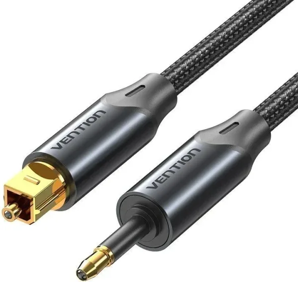 Cable de Audio de Fibra Optica Trenzado 1.5 M Negro Vention
