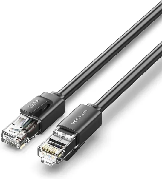 Cable de Red Latiguillo Rj45 Utp Cat6 Awg26 1 M Negro Vention