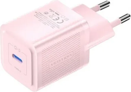Cargador de Pared GaN Vention FEPP0-EU/ 1xUSB Tipo-C/ 20W