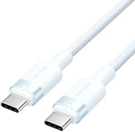 Cable USB 2.0 Tipo-C 3A Vention TRDSH/ USB Tipo-C Macho - USB Tipo-C Macho/ Hasta 60W/ 480Mbps/ 2m/ Azul