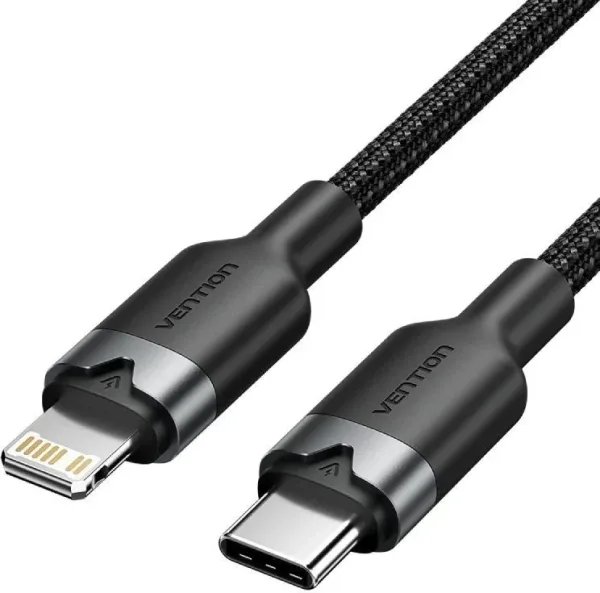Cable 2.0 USB-C a Lightning 1 M Negro Vention