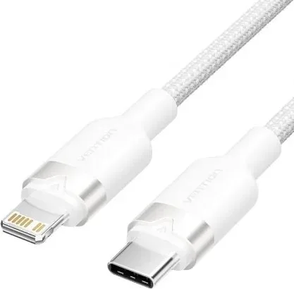 Cable USB Tipo-C Lightning Vention LALWH/ USB Tipo-C Macho - Lightning Macho/ 27W/ 480Mbps/ 2m/ Blanco
