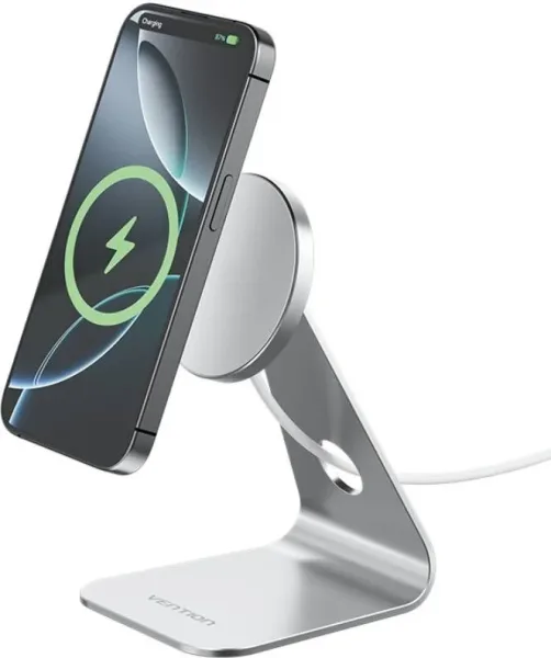 Base de Carga Inalambrico Magsafe 15W Plata Vention