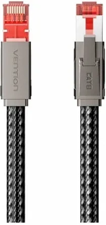 Cable de Red Latiguillo Rj45 Gaming Cat.8 Sftp Awg26 1 M Gris Vention