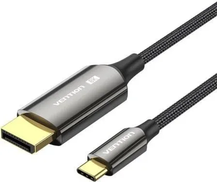Cable Conversor DisplayPortI 8K Vention CRFBH/ USB Tipo-C Macho - DisplayPort Macho/ 2m/ Negro