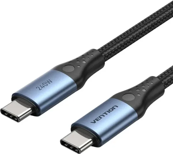 Cable USB-C a USB-C 240W 2 M Negro/Azul Vention