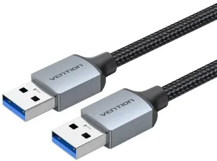Cable USB 3.0 Vention CTSHF/ USB Macho - USB Macho/ 5Gbps/ 1m/ Negro
