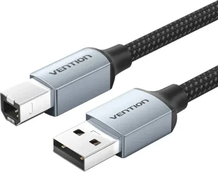 Cable USB 2.0 Impresora Vention CTTHL/ USB Tipo-B Macho - USB Macho/ 480Mbps/ 10m/ Gris