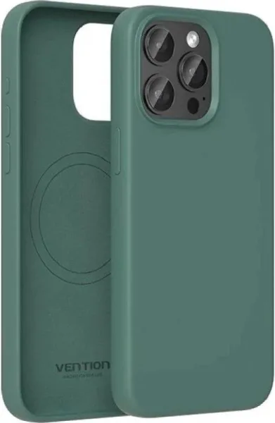 Funda Silicona Magsafe Iphone 15 Plus Verde Ciprés Vention