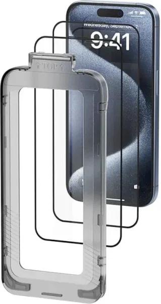 Protector de Pantalla de Cristal Templado Vention KUITCA-10 para iPhone 13 + Herramienta de Instalación Antipolvo