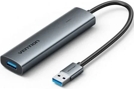 Hub USB 3.0 Vention TGXHB/ 1xUSB Tipo-C/ 3xUSB/ 1xUSB Tipo-C PD/ Gris
