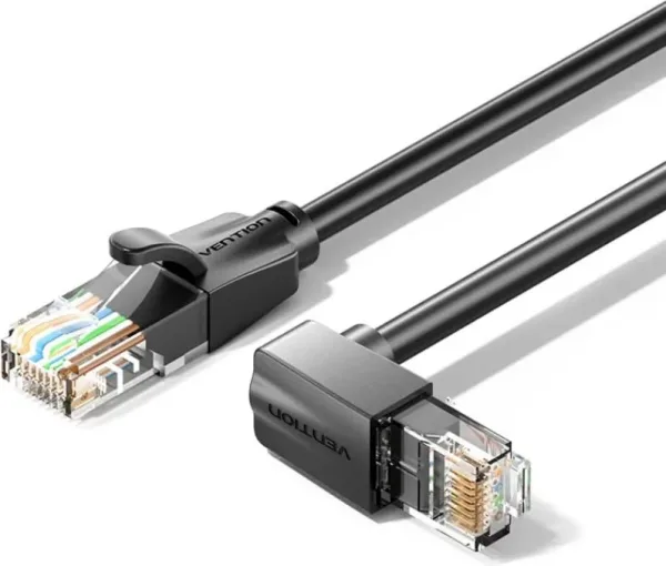 Cable de Red Latiguillo Rj45 Cat.6 Utp Acodado 90º Awg26 5 M Negro Vention