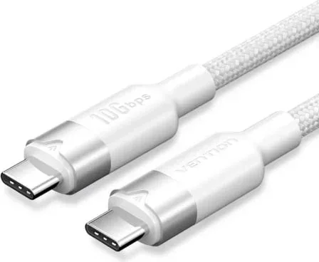 Cable USB-C a USB-C 3.2 0.5 M Blanco Vention